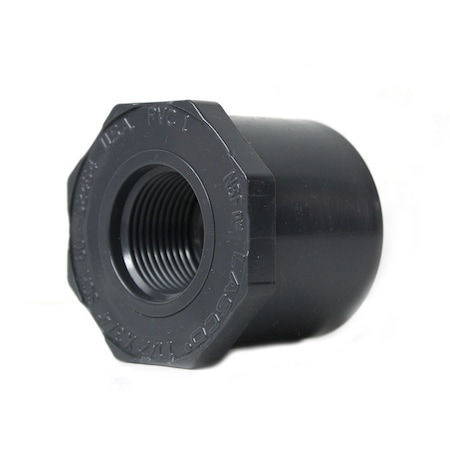 Thrifco Plumbing 1-1/2 Inch x 1/2 Inch Slip x Threaded PVC Bushing SCH 80 8213472